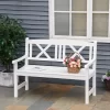 Outsunny 2-Seater Wooden Garden Bench, 4FT Outdoor Patio Loveseat With Unique X-Shape Back For Yard, Lawn, Porch -Outdoor Furniture Store GUEST 6221fe18 619c 4365 bba2 579337514c6f