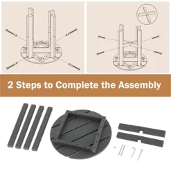 Costway Patio 18'' Adirondack Round Side Table All Weather HDPE End Table Outdoor Grey 18 Costway Patio 18'' Adirondack Round Side Table All Weather HDPE End Table Outdoor Grey -Outdoor Furniture Store GUEST 6344efe2 75d3 4d0a 91fe 4d3af10e4ba9