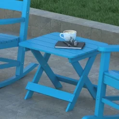Emma And Oliver Portable Folding HDPE Adirondack Side Table For Indoor/Outdoor Use -Outdoor Furniture Store GUEST 638d7fdb 7d64 4ac7 94c6 cf000454986a