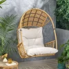 Malia Outdoor Wicker Hanging Chair (Stand Not Included) Brown/Beige - Christopher Knight Home -Outdoor Furniture Store GUEST 63d1de1b 0948 4945 917a 3dc4ad936fc8