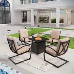 5pc Outdoor Set With Spring Motion Chairs & 28" Fire Table - Captiva Designs -Outdoor Furniture Store GUEST 63f852e4 7a8d 4df6 b8ec 520c9aa99bbf