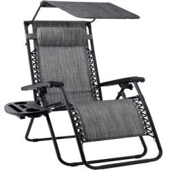 Best Choice Products Folding Zero Gravity Recliner Patio Lounge Chair W/ Canopy Shade, Headrest, Tray -Outdoor Furniture Store GUEST 64319de2 4d97 46ce b6db 63a82879d423