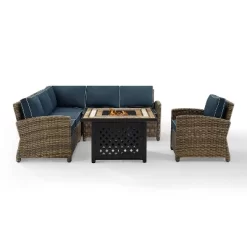 Bradenton 5pc Outdoor Wicker Seating With Fire Table - Crosley -Outdoor Furniture Store GUEST 64e5f3ea 9833 488a b85e 12731a75bf4a