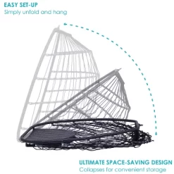 Sunnydaze Decor Sunnydaze Outdoor Resin Wicker Patio Oliver Lounge Hanging Basket Egg Chair Swing With Cushions, Headrest, And Steel Stand Set - Gray - 3pc 15 Sunnydaze Decor Sunnydaze Outdoor Resin Wicker Patio Oliver Lounge Hanging Basket Egg Chair Swing With Cushions, Headrest, And Steel Stand Set - Gray - 3pc -Outdoor Furniture Store GUEST 64ec0898 4425 4a43 b161 0de5c97193c3