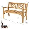 Costway Patio Outdoor Solid Wood Bench Folding Loveseat Chair Park Garden Deck Furniture -Outdoor Furniture Store GUEST 6533cd77 72c8 41b0 aef2 2f929c228261
