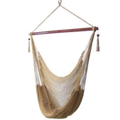 Sunnydaze Decor Sunnydaze Caribbean Style Extra Large Hanging Rope Hammock Chair Swing For Backyard And Patio -Outdoor Furniture Store GUEST 66d0e512 5fc4 4c4e 8c5a 819cb48820f8