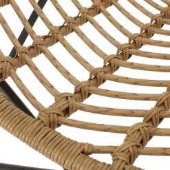 2pk Galtin Outdoor Iron/Wicker Accent Chairs Light Brown/Black - Christopher Knight Home