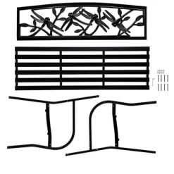 Plow & Hearth Metal Blooming Garden Bench -Outdoor Furniture Store GUEST 674ef215 baf4 4222 a0e4 7e9bd5980d0d