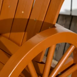 Outsunny Adirondack Rocking Chair With Slatted Design And Oversize Back For Porch, Poolside, Or Garden Lounging, Teak -Outdoor Furniture Store GUEST 67c6fe69 50e5 457f a005 21f5987fdea7