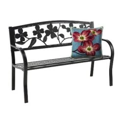 Evergreen Dogwood Metal Garden Bench - Black 7 Evergreen Dogwood Metal Garden Bench - Black -Outdoor Furniture Store GUEST 682a3891 0a84 4d0d b266 04ed6027b0fb