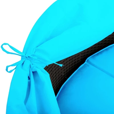 6pc Wicker Round Outdoor Sectional Set With Cushions - Black/Blue - GODEER 16 6pc Wicker Round Outdoor Sectional Set With Cushions - Black/Blue - GODEER - Image 14