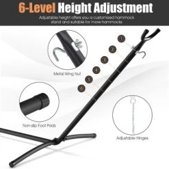 Costway 2-Person Hammock Stand Heavy-Duty Frame Storage Bag Included 450 LBS Capacity -Outdoor Furniture Store GUEST 68ccb885 7703 4aec acb5 f58d6298fd76