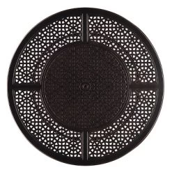 5pc Outdoor Fire Table Set With Geometric 44" Round Fire Table, 4 Deep Seating Swivel Rocking Chairs & Table Fabric Covers - Oakland Living -Outdoor Furniture Store GUEST 6a3784e9 30f5 438e ac3f 16872e588e39