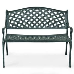 Costway 40'' Outdoor Antique Garden Bench Aluminum Frame Seats Chair Patio Garden Furni -Outdoor Furniture Store GUEST 6af02865 c2d4 48a2 a778 efef2ad0dbd8