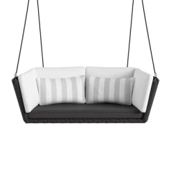 Sally Loveseat Swing With Cushion - Gray/Black - Novogratz 10 Sally Loveseat Swing With Cushion - Gray/Black - Novogratz -Outdoor Furniture Store GUEST 6b2e9fae 3cf4 4678 b8ea 5f0566f63887
