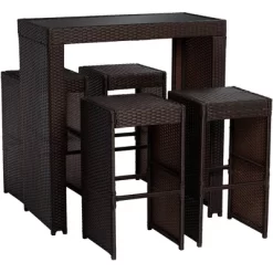 Teal Island Designs Modern Rattan Rectangular Outdoor Bar Table And Chairs Furniture 39 1/2" X 19 3/4" Dark Brown For Front Porch Patio 17 Teal Island Designs Modern Rattan Rectangular Outdoor Bar Table And Chairs Furniture 39 1/2" X 19 3/4" Dark Brown For Front Porch Patio -Outdoor Furniture Store GUEST 6b412e0f a77d 4add b1e3 ba305ae2c916
