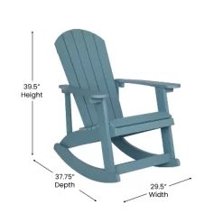 Emma And Oliver Set Of 2 Marcy Classic All-Weather Poly Resin Rocking Adirondack Chairs With Stainless Steel Hardware For Year Round Use -Outdoor Furniture Store GUEST 6b5df349 9ca3 43e4 8cf6 5f4857d21afd