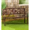 Plow & Hearth Sunflower Metal Garden Bench -Outdoor Furniture Store GUEST 6bca244c 697b 49b7 afcc 4fe1c3101d7d
