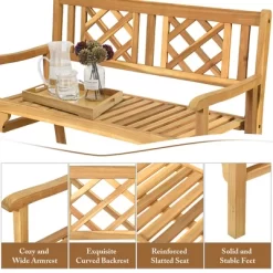 Costway Patio Outdoor Solid Wood Bench Folding Loveseat Chair Park Garden Deck Furniture 18 Costway Patio Outdoor Solid Wood Bench Folding Loveseat Chair Park Garden Deck Furniture -Outdoor Furniture Store GUEST 6c1e63ad 11c7 4f76 b831 5df0f3f697a1