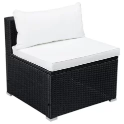 9pc Wicker Patio Set With Cushions - Black/Beige - GODEER -Outdoor Furniture Store GUEST 6d12e7cf 2851 4e19 82e3 eeec3817add2