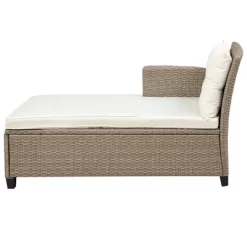 4pc Wicker Patio Conversation Seating Set With Cushions - Beige/Brown - GODEER -Outdoor Furniture Store GUEST 6d944197 78f9 4975 9a13 ba1d42ed6511