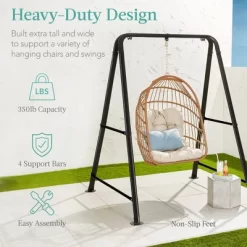 Best Choice Products Hammock Chair Stand, 75in Tall Heavy Duty Indoor Outdoor Steel Hanging Base W/ Hardware -Outdoor Furniture Store GUEST 6f2d9cd8 3e76 4a48 b09b 9387ccd9fe7e