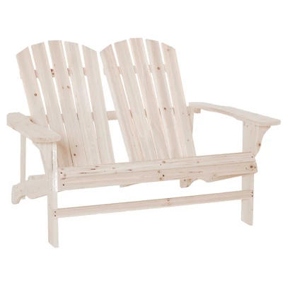 Outsunny Outdoor Adirondack Chair, Wooden Loveseat Bench, Lounger Armchair With Flat Back For Garden, Deck, Patio, Fire Pit 10 Outsunny Outdoor Adirondack Chair, Wooden Loveseat Bench, Lounger Armchair With Flat Back For Garden, Deck, Patio, Fire Pit - Image 8