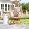 Barton Outdoor Rattan Wicker Swivel Basket Egg Chair Lounge Chair With Cushion, Beige -Outdoor Furniture Store GUEST 6fdb930e 259a 445f 8d51 ca1964492c2e