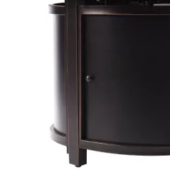 5pc Outdoor Fire Table Set With Geometric 44" Round Fire Table, 4 Deep Seating Swivel Rocking Chairs & Table Fabric Covers - Oakland Living -Outdoor Furniture Store GUEST 70009dd4 9505 46f9 aa23 8f2e4172e938