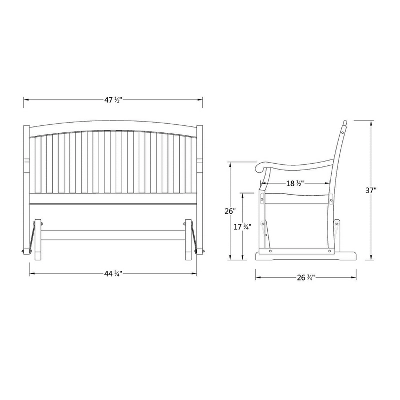 Sherwood Glider Bench - Teak - Cambridge Casual 7 Sherwood Glider Bench - Teak - Cambridge Casual - Image 5