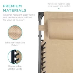 Best Choice Products Folding Zero Gravity Recliner Patio Lounge Chair W/ Canopy Shade, Headrest, Tray -Outdoor Furniture Store GUEST 709ff4d3 ac30 4f4e b258 1f342c21b19c