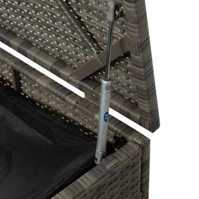 7pc Wicker Patio Seating Set With Storage Box - Gray - GODEER 13 7pc Wicker Patio Seating Set With Storage Box - Gray - GODEER - Image 11