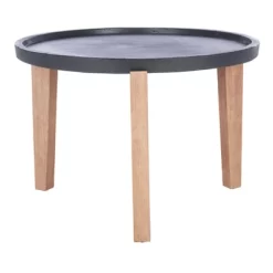 Valton Side Table - Natural/Black - Safavieh -Outdoor Furniture Store GUEST 711ddfbf 2dd0 4761 bd96 16c46c12bbb3