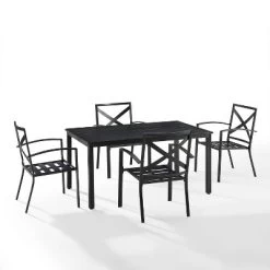 Kaplan 5pc Outdoor Dining Set With Arm Chairs Mist/Oil Rubbed Bronze - Crosley 14 Kaplan 5pc Outdoor Dining Set With Arm Chairs Mist/Oil Rubbed Bronze - Crosley -Outdoor Furniture Store GUEST 7161ad48 e02d 48c8 9b33 5c8afd1aea84
