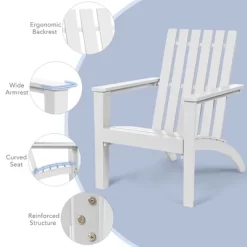 Costway 2PCS Patio Adirondack Chair Side Table Set Solid Wood Garden Deck White 17 Costway 2PCS Patio Adirondack Chair Side Table Set Solid Wood Garden Deck White -Outdoor Furniture Store GUEST 716c1997 4797 40de a303 867ffd150fa9