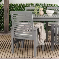 Ravenscroft 5pc Acacia Wood Patio Dining Set - Saracina Home -Outdoor Furniture Store GUEST 719af9d2 fe13 4d42 a0b2 3fb0c33008ad