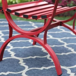 Outdoor Steel Single Seat Garden Arm Chair - Red - Captiva Designs -Outdoor Furniture Store GUEST 71c875a3 8537 4dd1 9ab3 f6650e6e6707