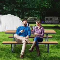 Aoodor Picnic Table Bench Set Outdoor Camping Dining Table Set With Metal Frame -Outdoor Furniture Store GUEST 72ffc84d eb8c 4b0e 95a3 a6a4dc350844