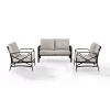 Crosley 3pc Kaplan Steel Outdoor Seating Furniture Set With Loveseat & 2 Chairs Oatmeal -Outdoor Furniture Store GUEST 745165d8 d810 46b2 9cff 6d7763f28510
