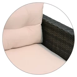 5pc Wicker Patio Sectional Seating Set With Shallow Cushions - Brown - GODEER -Outdoor Furniture Store GUEST 74a267cc f291 4463 aa88 a0ca2c223c04