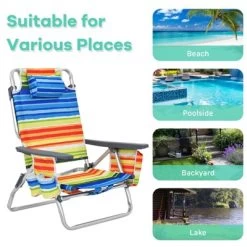 Tangkula 2 Pack Of Folding Beach Chair Portable Backpacking Chair With Cup Holder Headrest Storage Bag For Outdoor -Outdoor Furniture Store GUEST 76be375e 2a9a 41c8 a55d 916a8f1b5c62