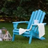 Northlight 36" Blue Classic Folding Wooden Adirondack Chair -Outdoor Furniture Store GUEST 76c225a6 53e4 4ebc 9931 691f8c936f15