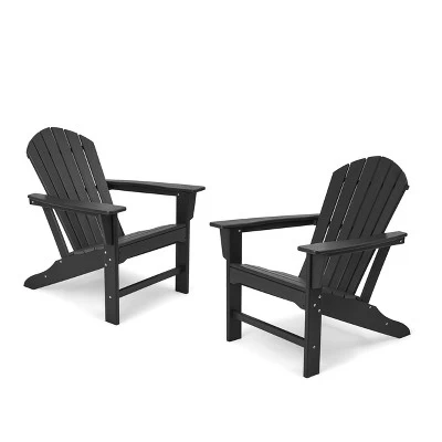 3pk Seating Set With Plastic Resin Adirondack Chairs & Side Table - EDYO LIVING 3 3pk Seating Set With Plastic Resin Adirondack Chairs & Side Table - EDYO LIVING