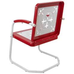 Northlight 35" Square Outdoor Retro Tulip Armchair, Red And White -Outdoor Furniture Store GUEST 77c44345 2031 4c0a b8e0 7793dbb81724