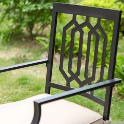 7pc Patio Dining Set With Rectangle Table With 2.6" Umbrella Hole & Padded Swivel Arm Chairs - Captiva Design -Outdoor Furniture Store GUEST 7854f8e2 a7f4 4789 a420 7afc45611b37