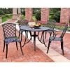Sedona 42" 5pc Outdoor Dining Set With Highback Chairs - Black - Crosley
