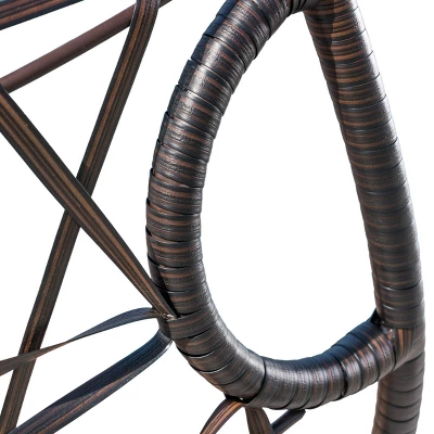 Cayuse Wicker Tear Drop Hanging Chair - Brown/Tan - Christopher Knight Home 7 Cayuse Wicker Tear Drop Hanging Chair - Brown/Tan - Christopher Knight Home - Image 5