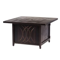 5pc Set With 42" Square Outdoor Aluminum Fire Table & 4 Deep Seating Chairs - Oakland Living -Outdoor Furniture Store GUEST 78b04c18 3115 4036 b72d c32b82c2654e