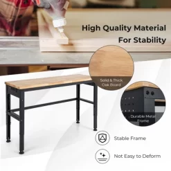 Costway 53" Adjustable Height Workbench 1760lbs Capacity Workstation W/ Power Outlets -Outdoor Furniture Store GUEST 78bc531a d6d0 4dc9 836c 63210c3f56d5