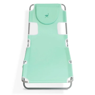 Ostrich Chaise Lounge Outdoor Portable Folding 4 Position Recliner Chair For Beach, Patio, Camp, And Pool With Carrying Strap, Teal (2 Pack) 6 Ostrich Chaise Lounge Outdoor Portable Folding 4 Position Recliner Chair For Beach, Patio, Camp, And Pool With Carrying Strap, Teal (2 Pack) - Image 4